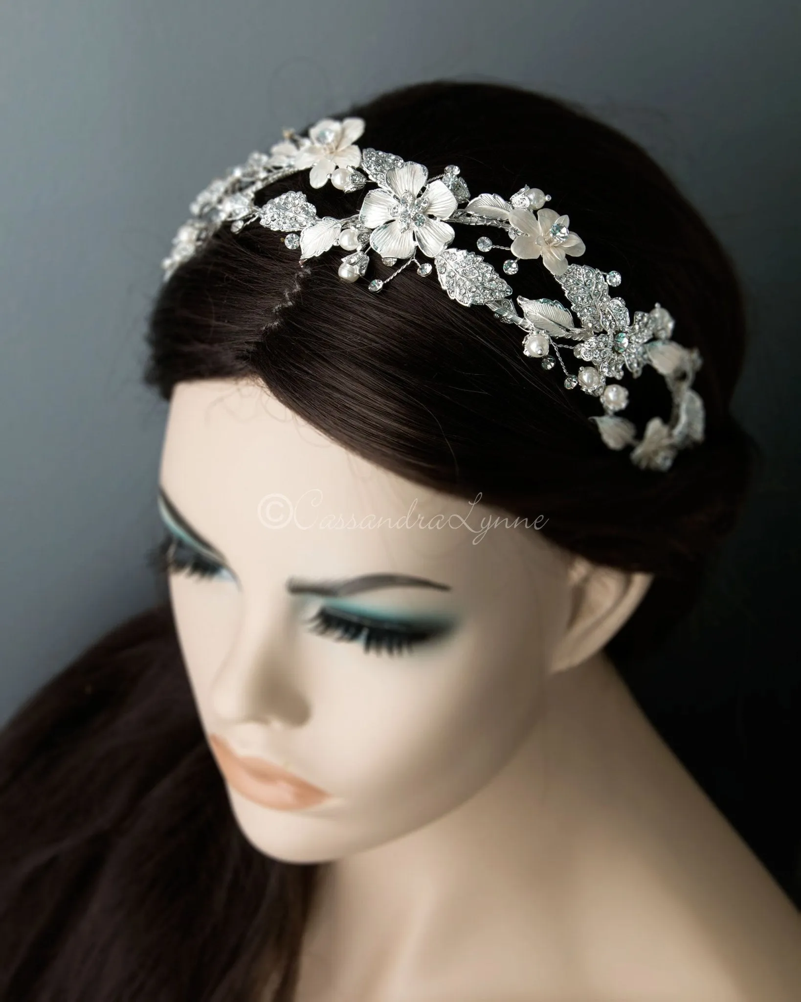 Crystal Flowers Bridal Headband