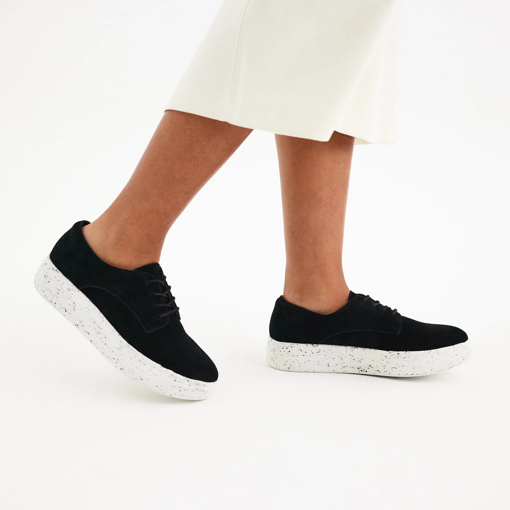 Derby City Pin Punch Black Suede