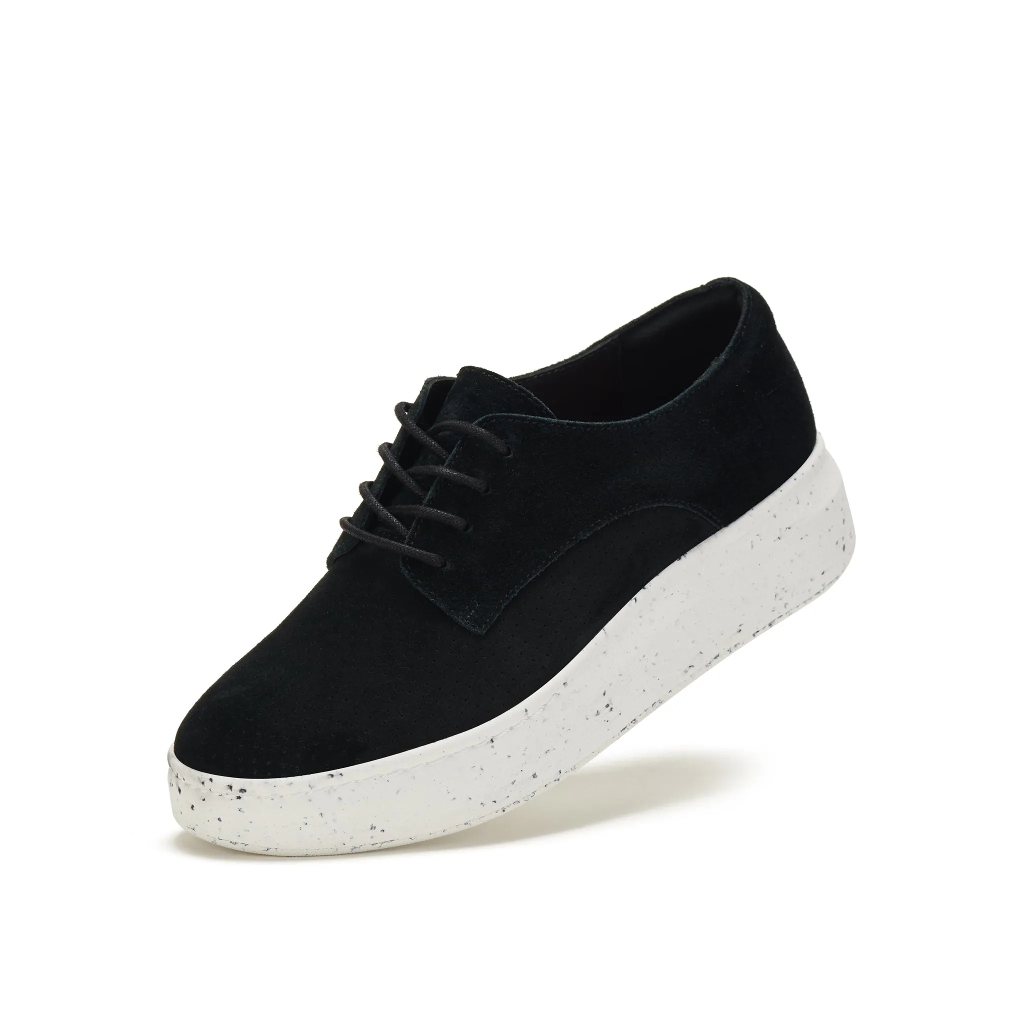 Derby City Pin Punch Black Suede