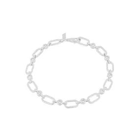 Diamond Pillow Jumbo Link Bracelet in 14K White Gold EF Collection