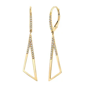 Diamond Triangular Dangle Earrings