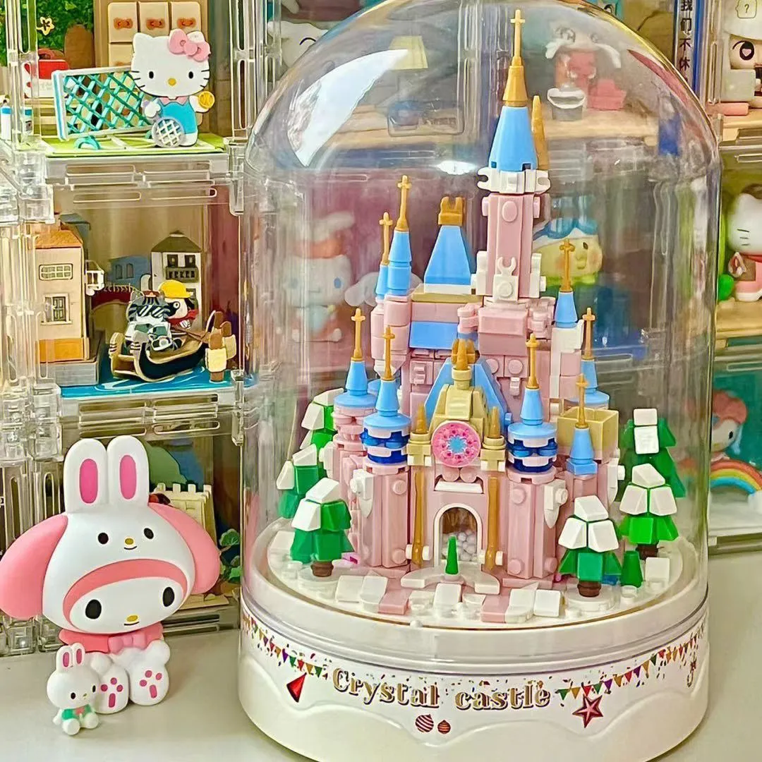 DIY patchwork castle music box gift