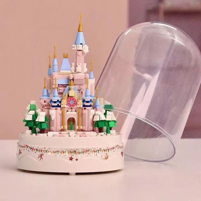 DIY patchwork castle music box gift