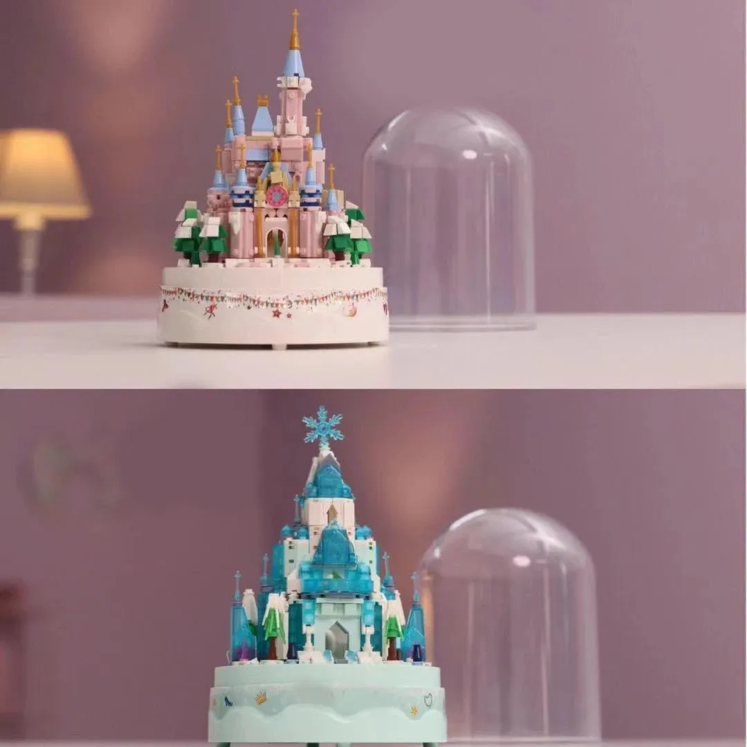 DIY patchwork castle music box gift