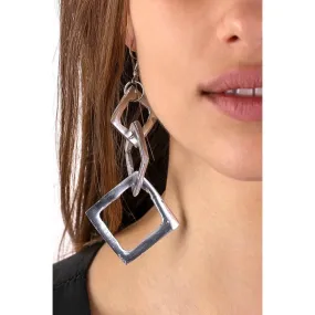 Earrings 3 Square's  Chain AL17047