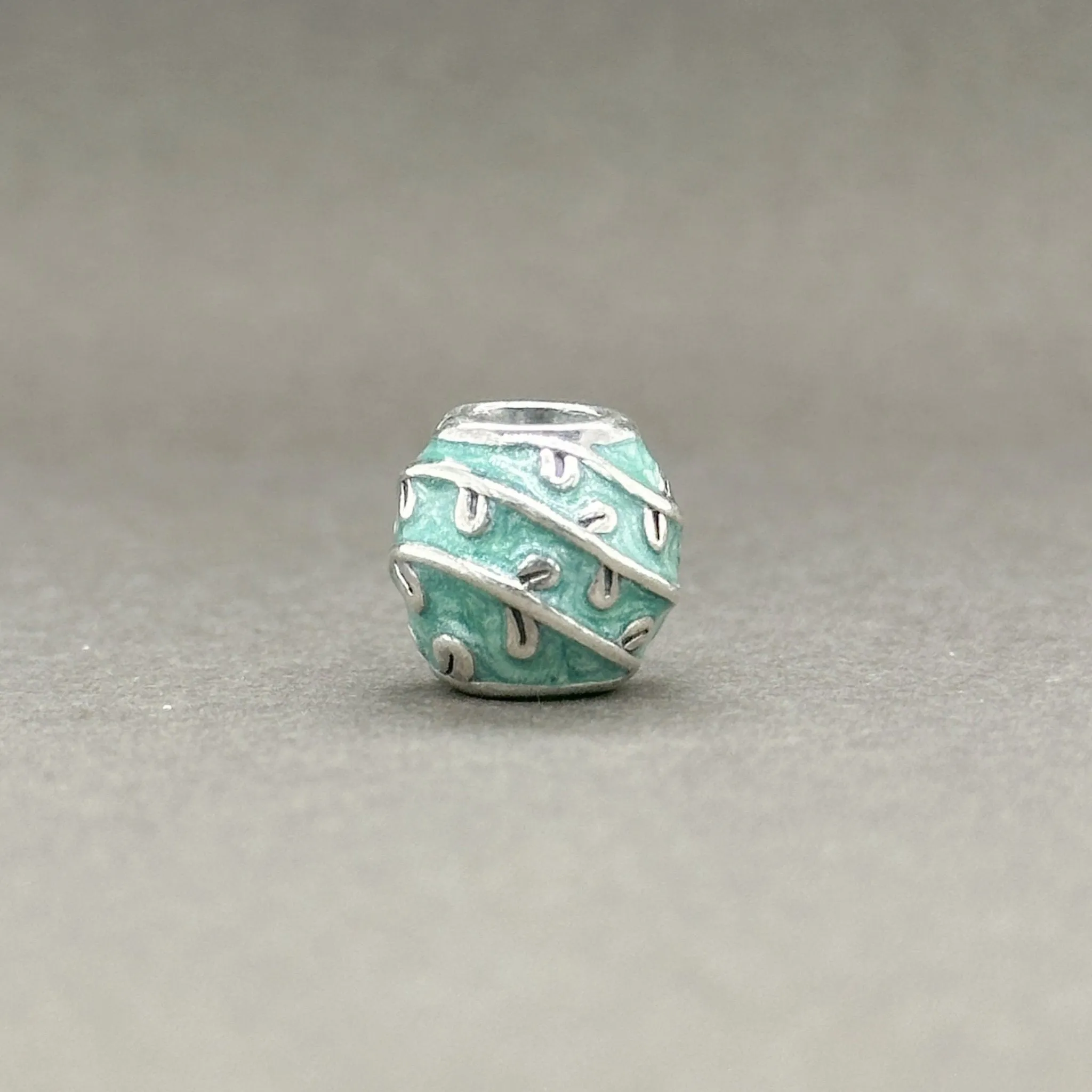 Estate Pandora SS Blue Vines Bead Charm