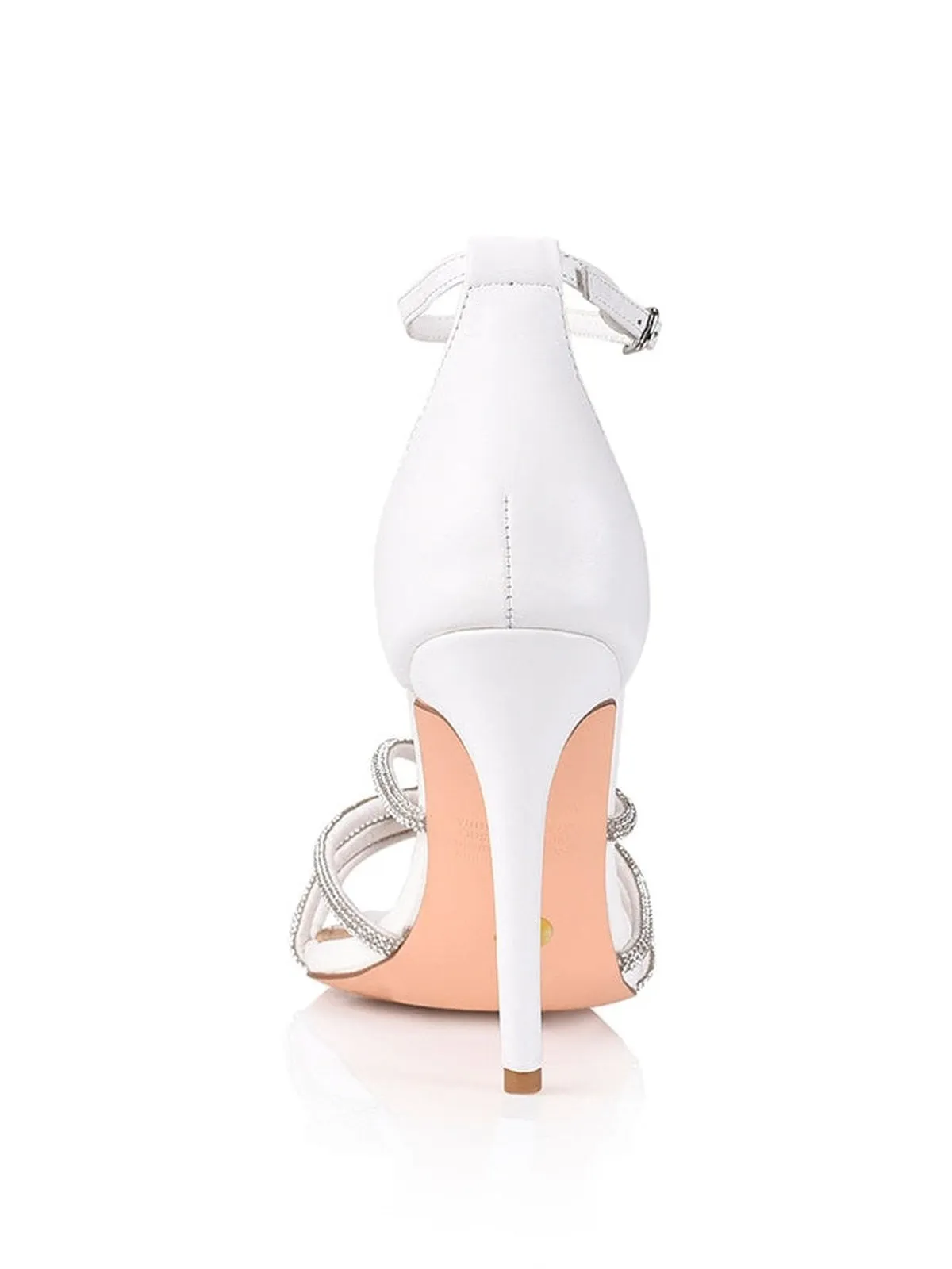 Evie Stiletto Heel - White Leather