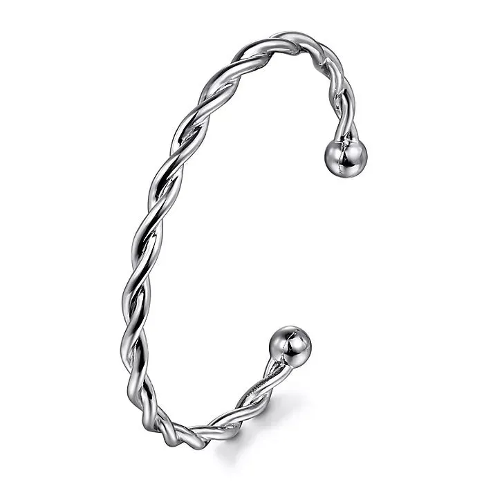 Gabriel Make A Wish - Sterling Silver Twisted Cuff Bracelet