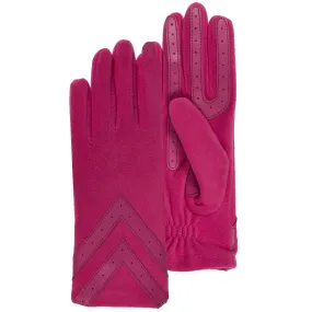 Gants Femme tactiles polaire recyclée Fuschia