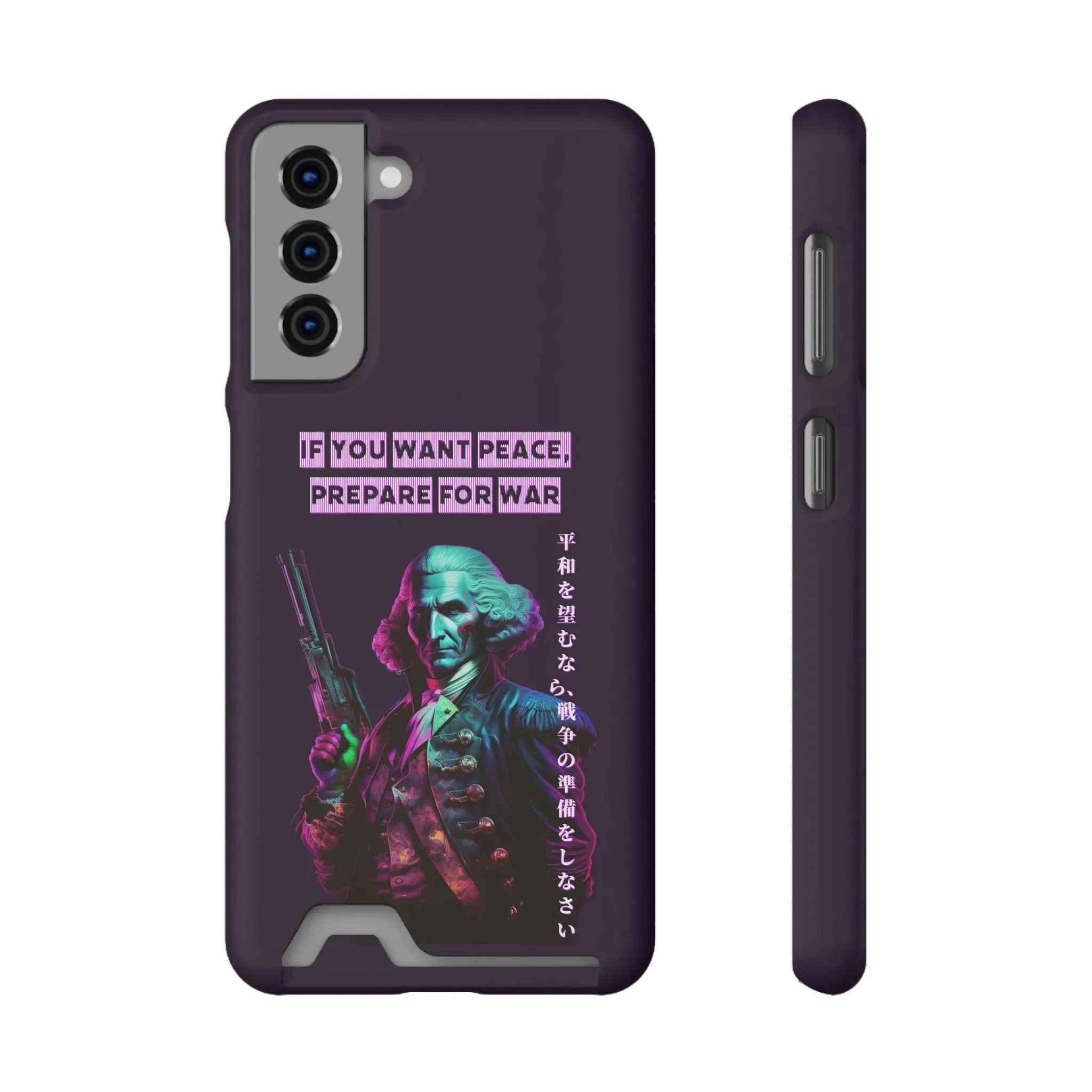 George Washington "Warrior" Synthwave Phone Case and Card Holder