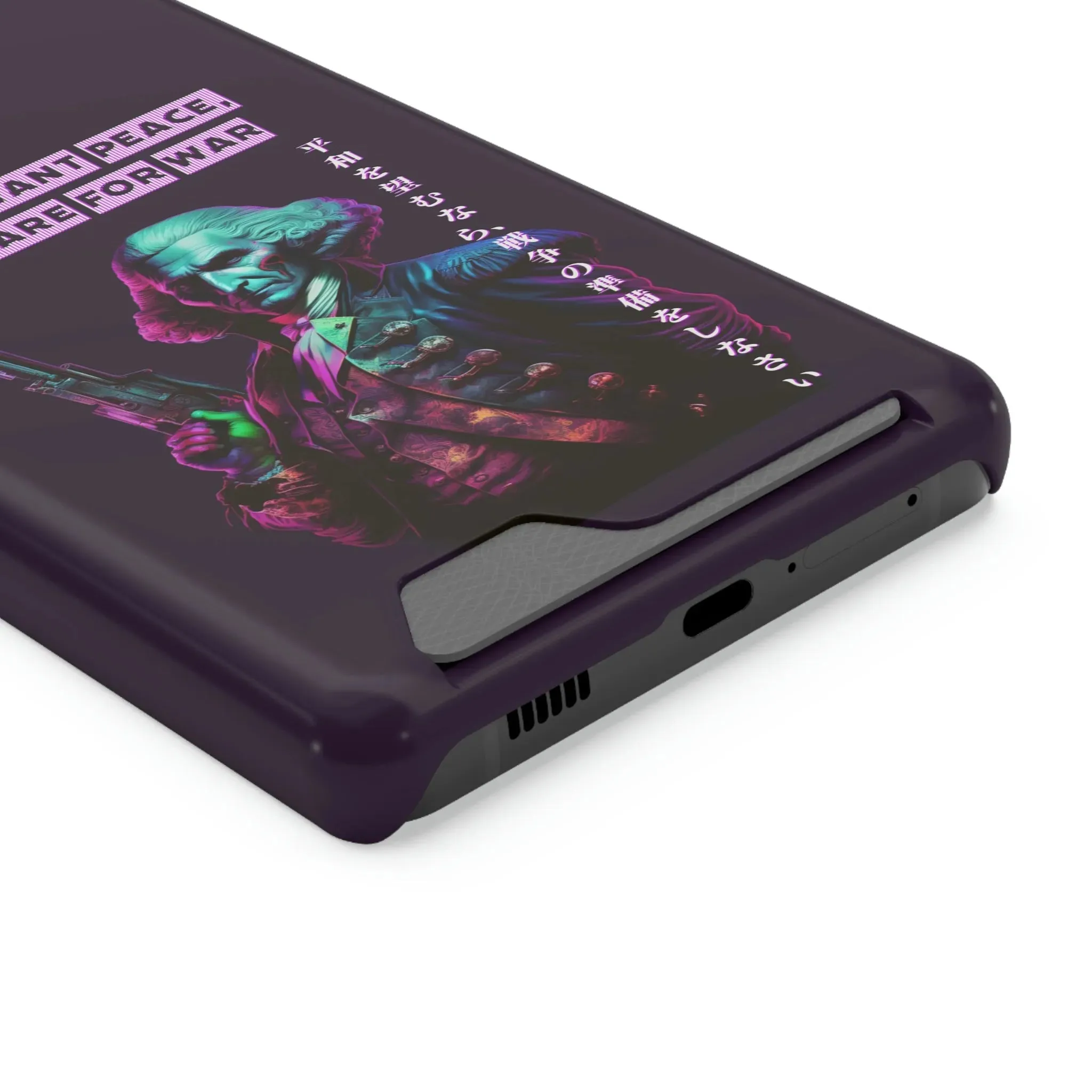 George Washington "Warrior" Synthwave Phone Case and Card Holder