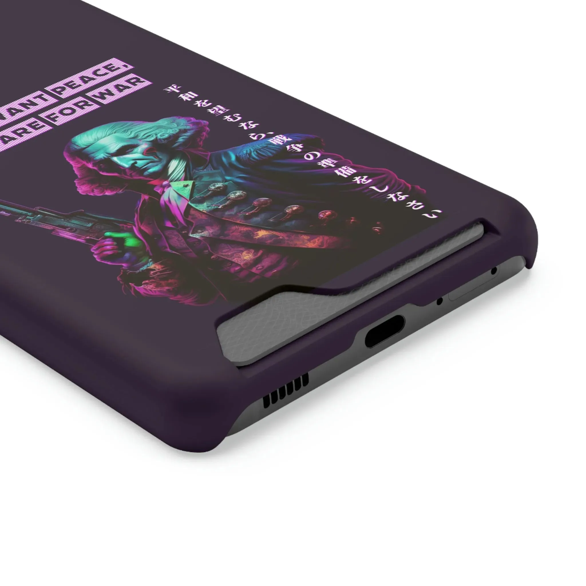 George Washington "Warrior" Synthwave Phone Case and Card Holder