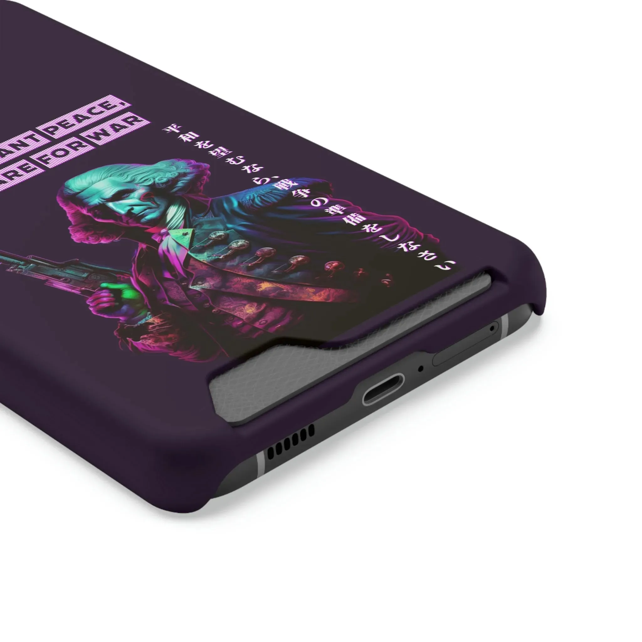 George Washington "Warrior" Synthwave Phone Case and Card Holder