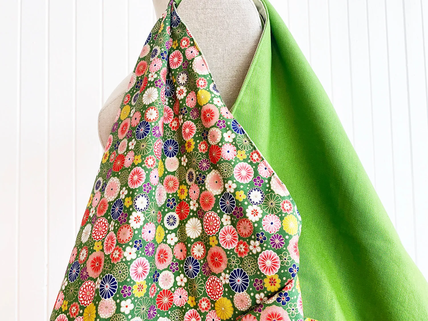 *Handmade* Origami bag | Market bag | Chrysanthemum (Green)