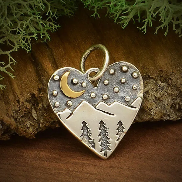 Heart Mountain Moon Necklace