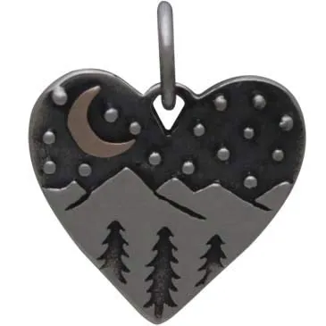 Heart Mountain Moon Necklace