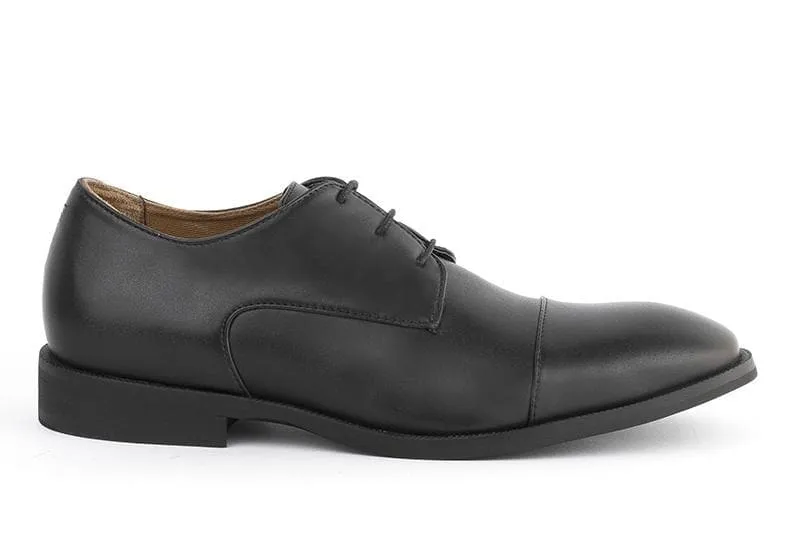 'Henry' Men's classic cap-toe shoe  by Ahimsa - black