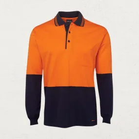 Hi Vis Long Sleeve Cotton Polo