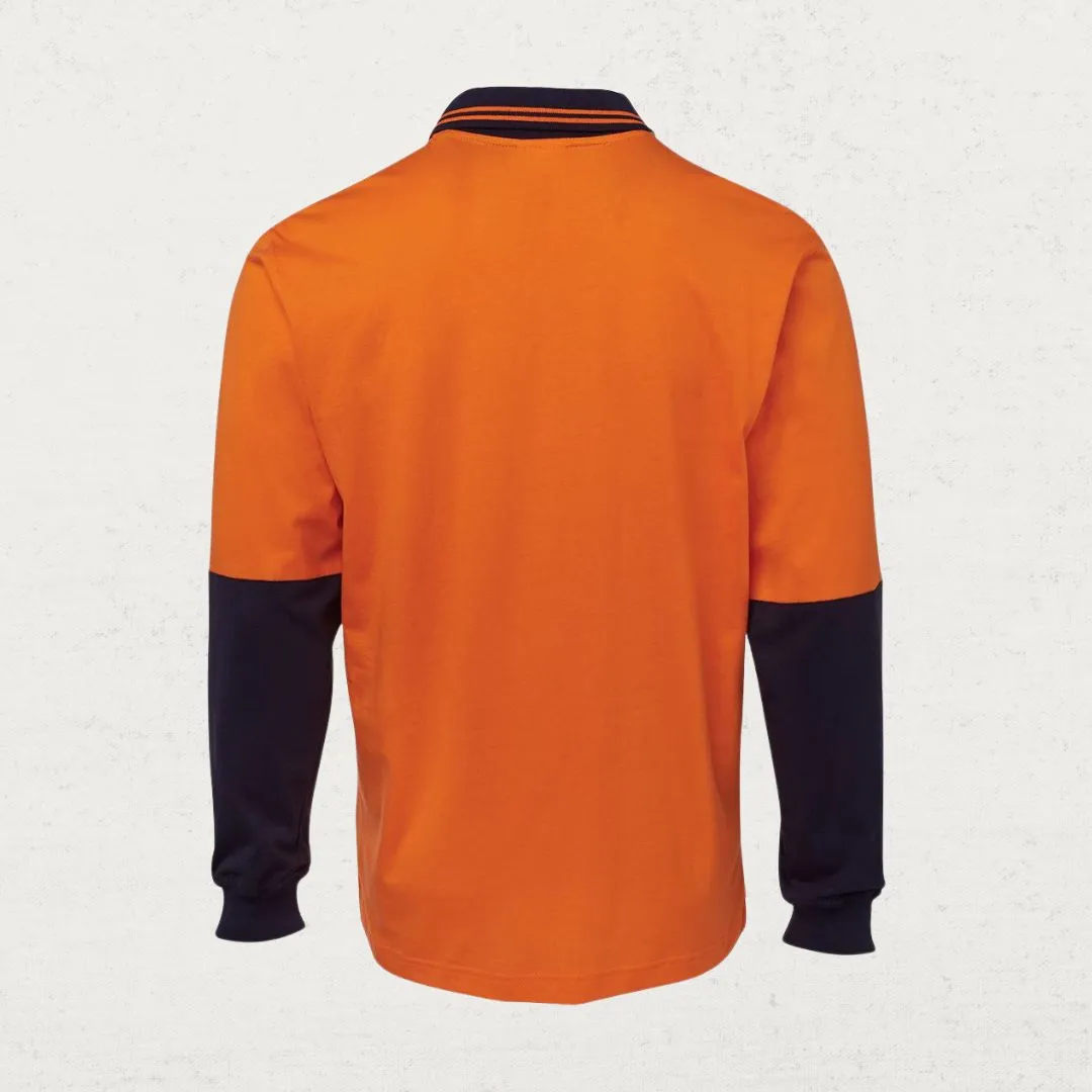 Hi Vis Long Sleeve Cotton Polo