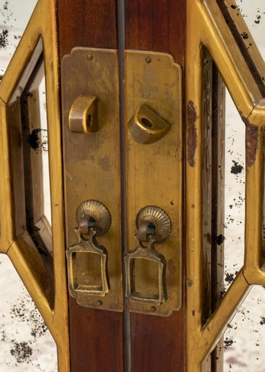 Hollywood Regency Mid-Century Style Wall Cabinet