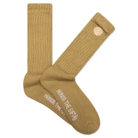 Honor The Gift HTG Loose Knit Socks - Mustard