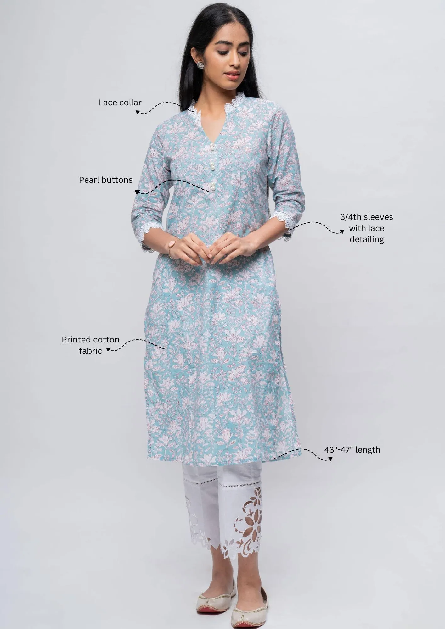 Hydrangea Kurta