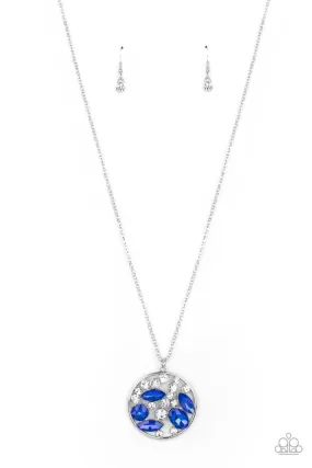 Iridescently Influential - Blue Paparazzi Necklace