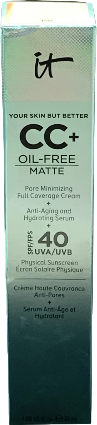 IT Cosmetics Your Skin But Better Cc  Oil-free Matte Spf40 32ML