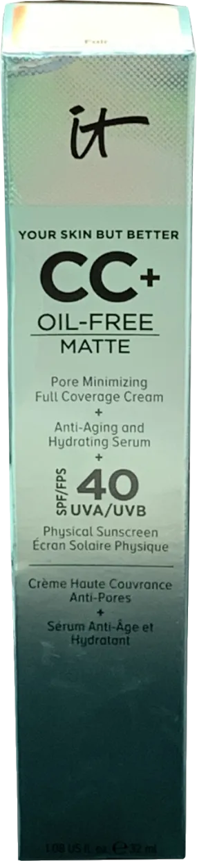 IT Cosmetics Your Skin But Better Cc  Oil-free Matte Spf40 32ML