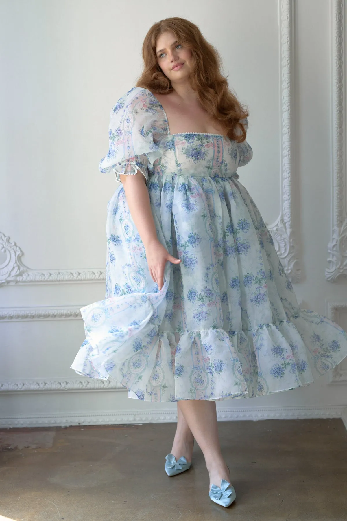 La Belle Etoile Organza French Puff Dress