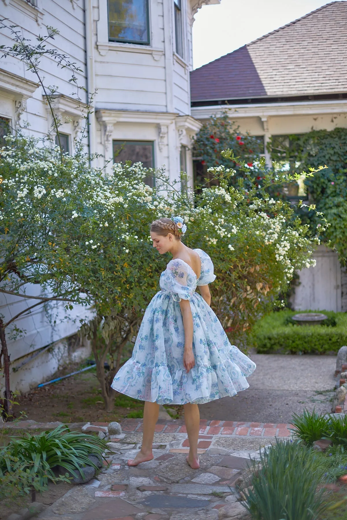 La Belle Etoile Organza French Puff Dress