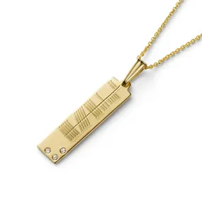 Lakes of Killarney Diamond Ogham Pendant