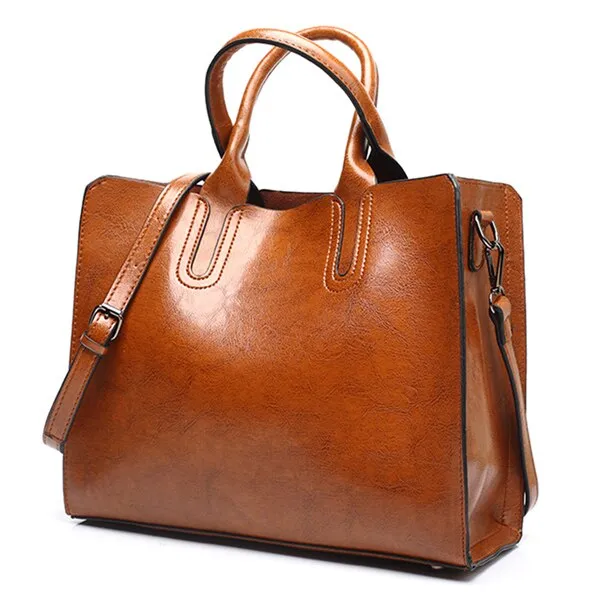 Large Luxury Leather Tote Bag, Shoulder Bag and Handbag