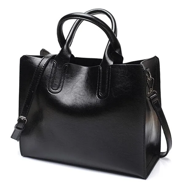 Large Luxury Leather Tote Bag, Shoulder Bag and Handbag