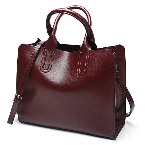 Large Luxury Leather Tote Bag, Shoulder Bag and Handbag