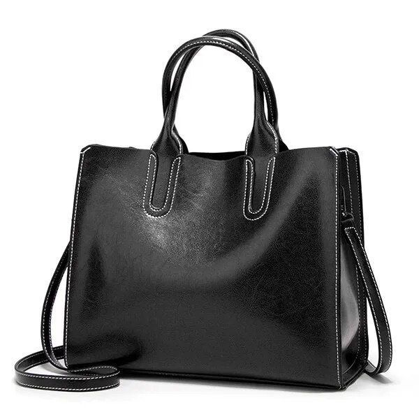 Large Luxury Leather Tote Bag, Shoulder Bag and Handbag