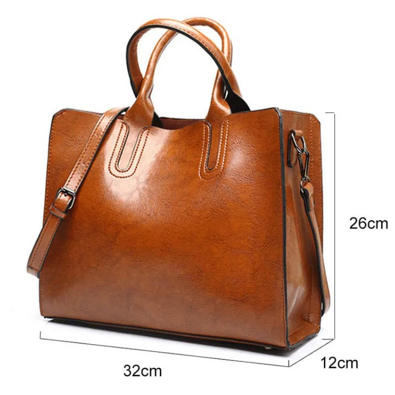 Large Luxury Leather Tote Bag, Shoulder Bag and Handbag