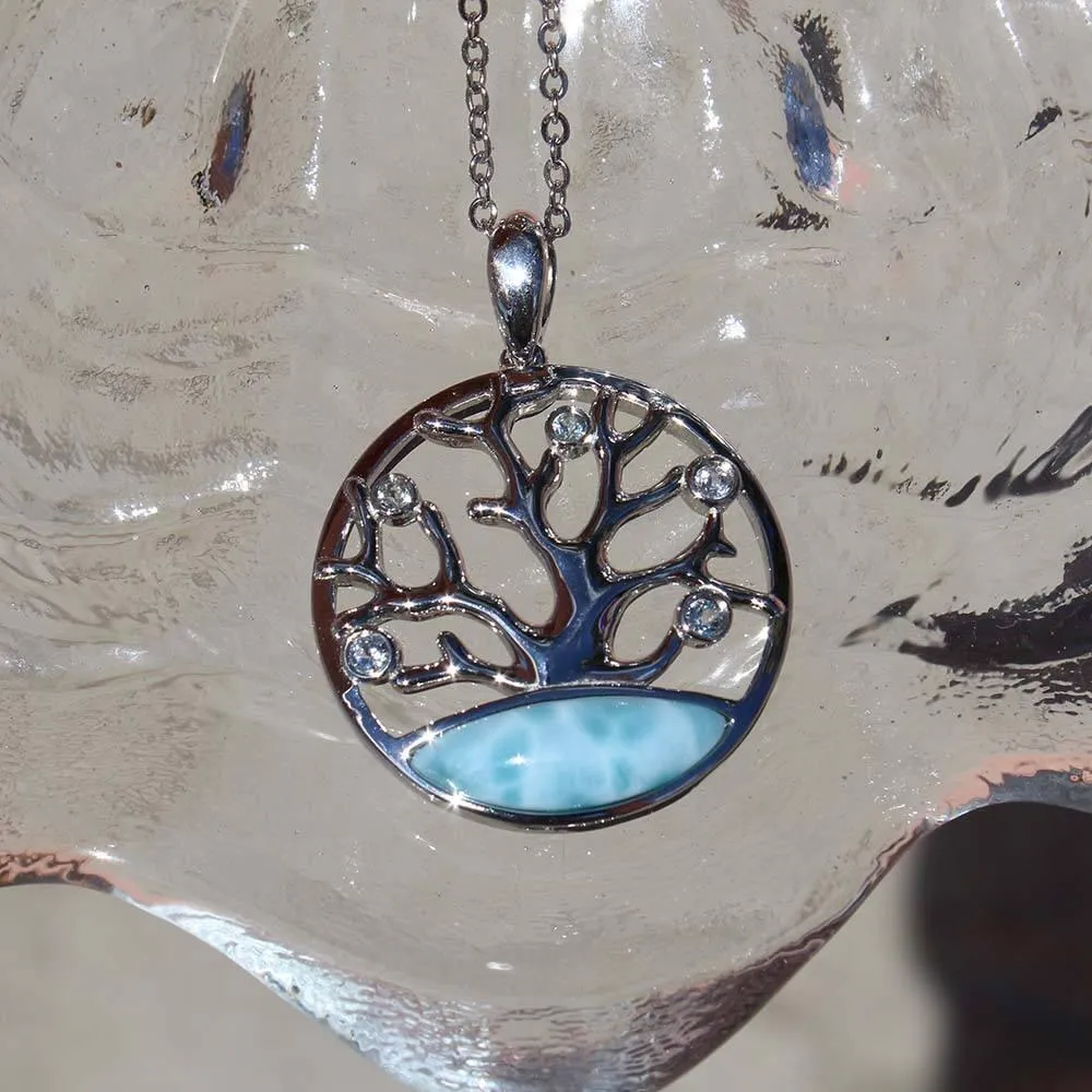 Larimar Coral of Life Pendant