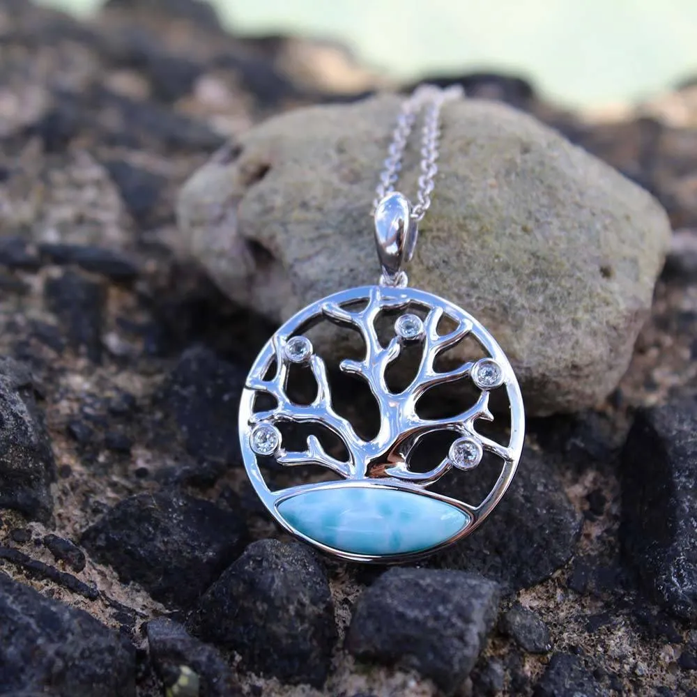 Larimar Coral of Life Pendant