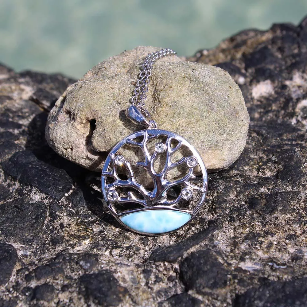 Larimar Coral of Life Pendant