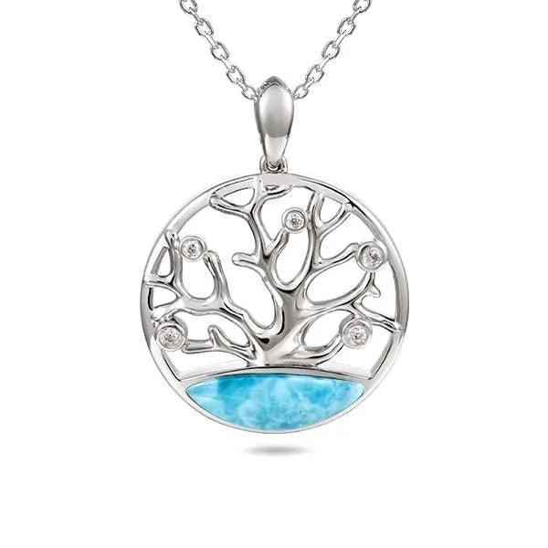 Larimar Coral of Life Pendant