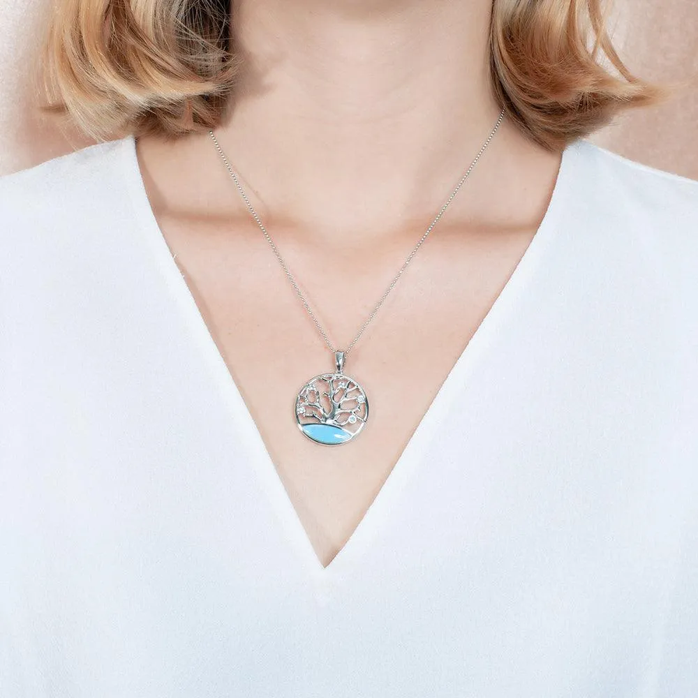 Larimar Coral of Life Pendant