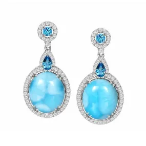 Larimar Icy Mirror Earrings