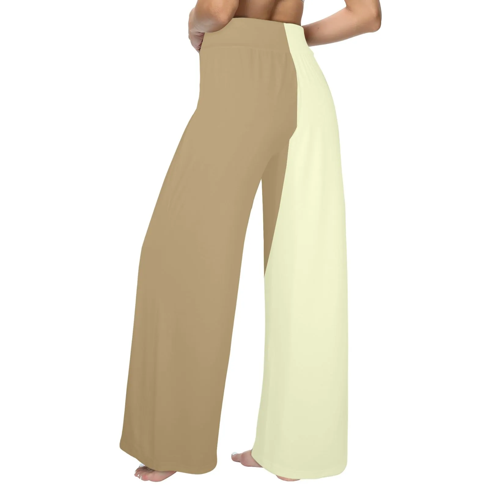 lark sunlight half and half Women's Wide Leg Lounge Pants (Model L77)