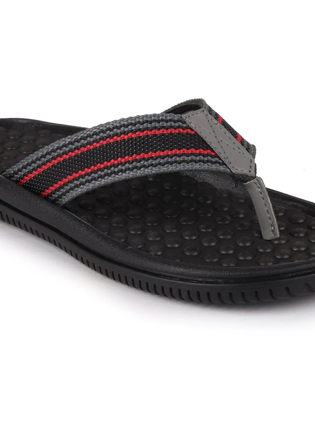 Men Black/Red Casual Slip-On Slippers