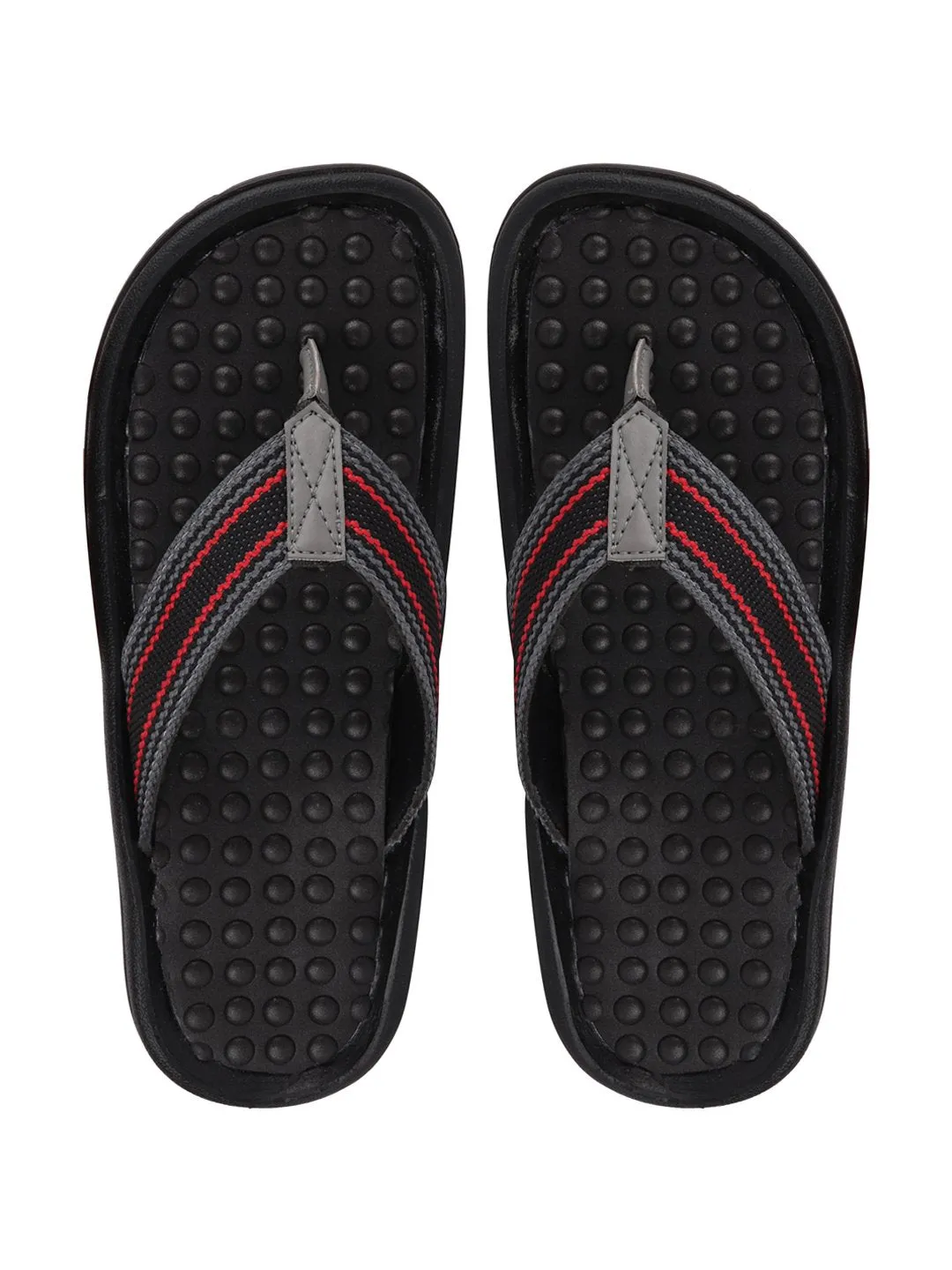 Men Black/Red Casual Slip-On Slippers