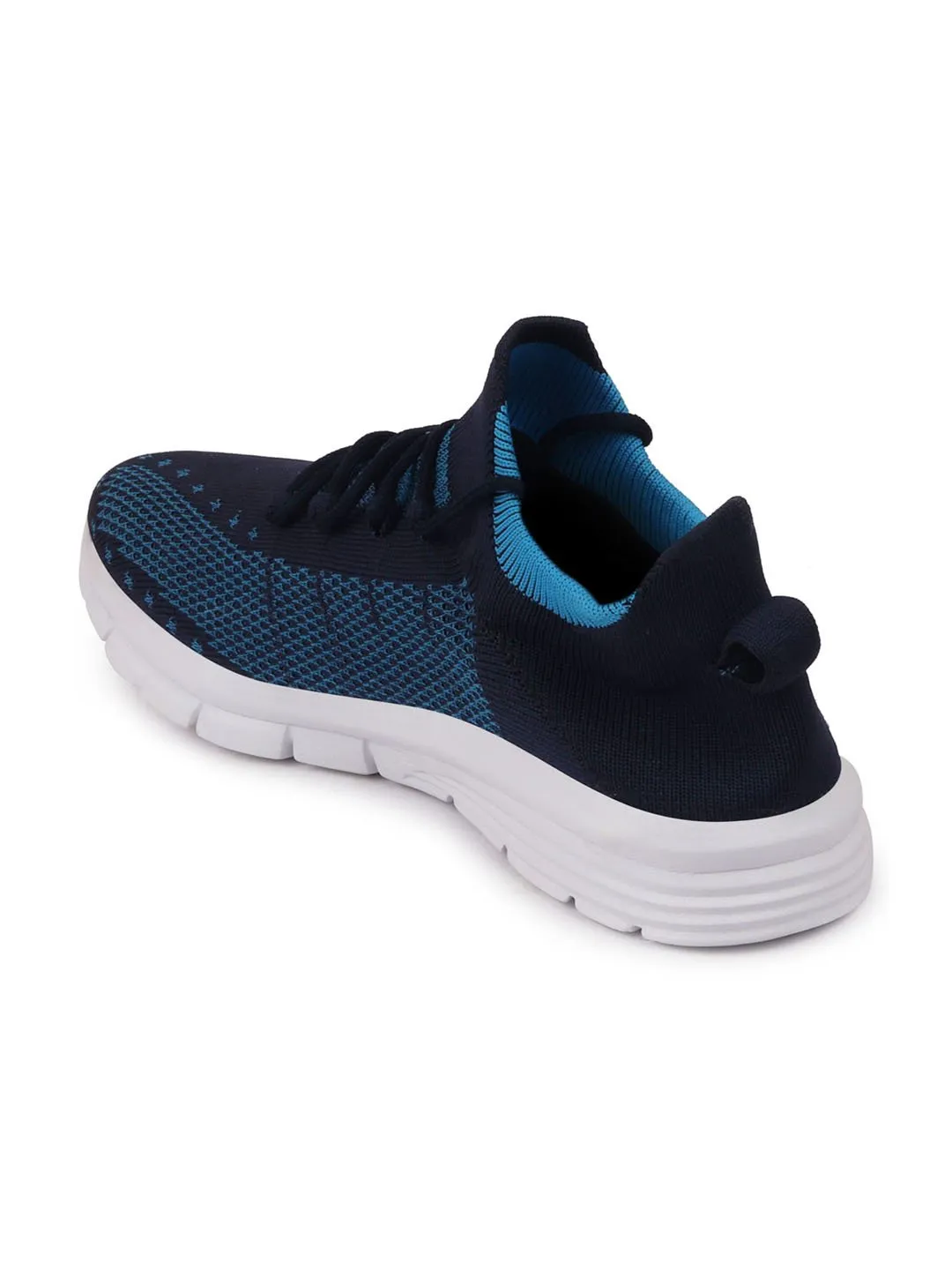 Men Navy Blue Sports & Outdoor Lace Up Running Shoes