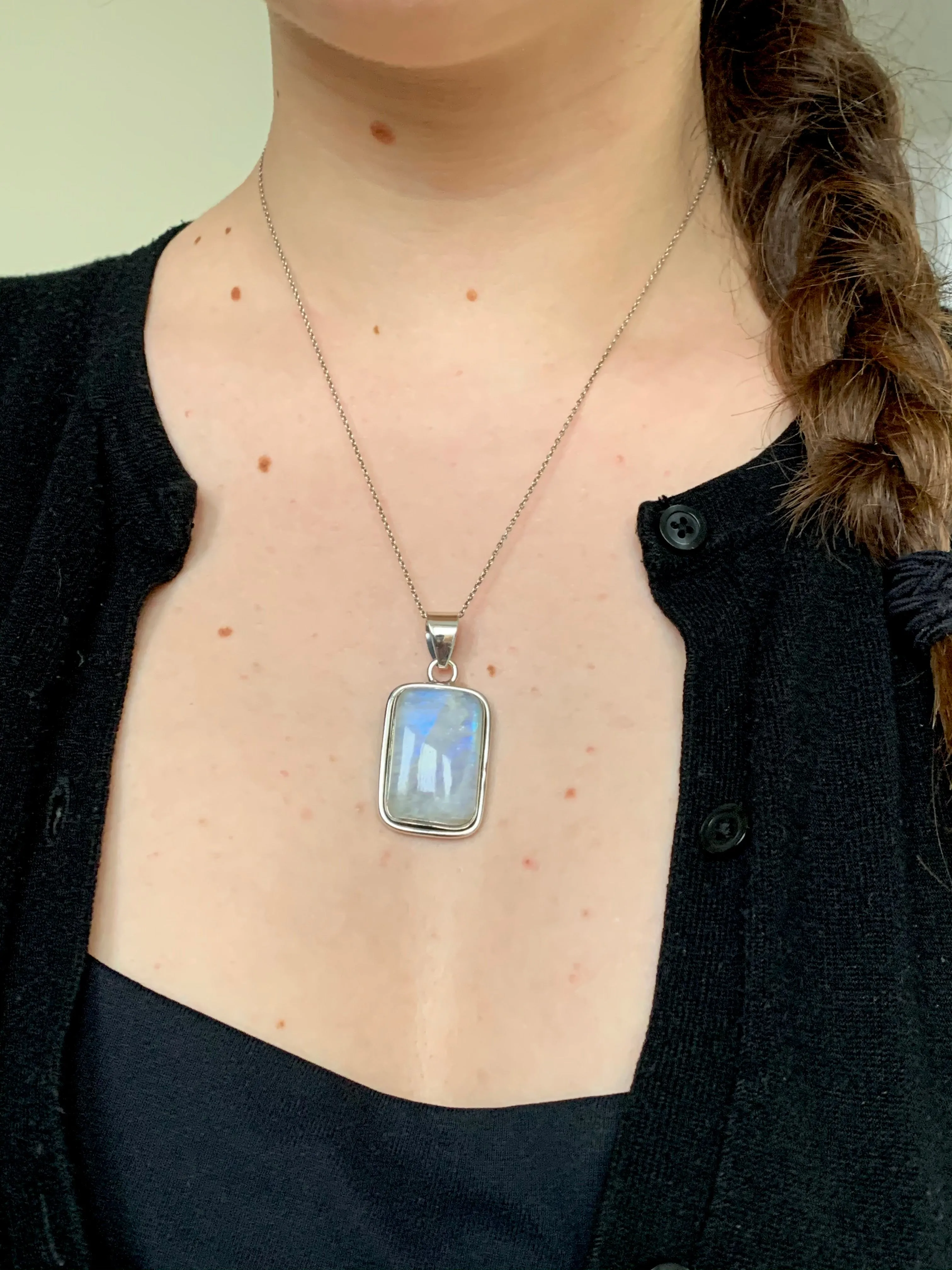 Moonstone Brea Pendant - Rectangle