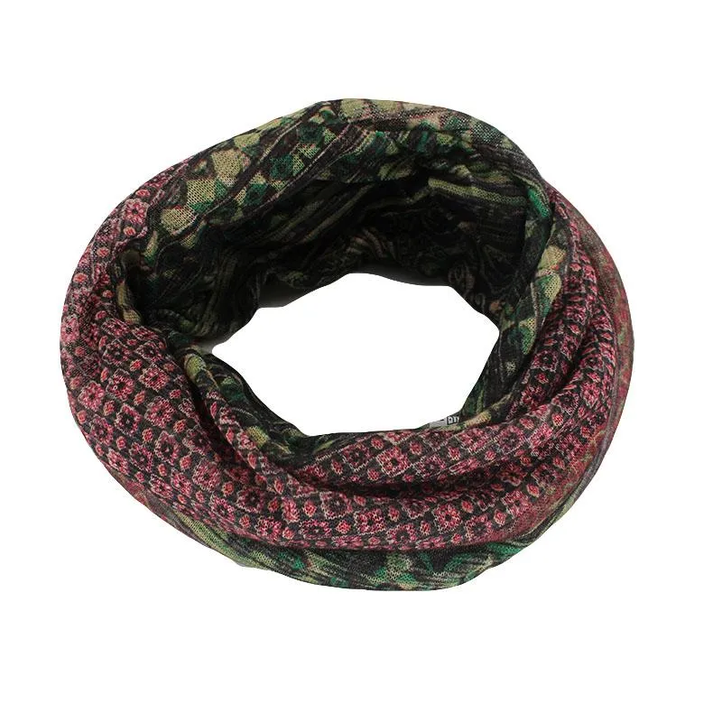 Multicolored Washed-out Floral Beanie, Skullie or Scarf