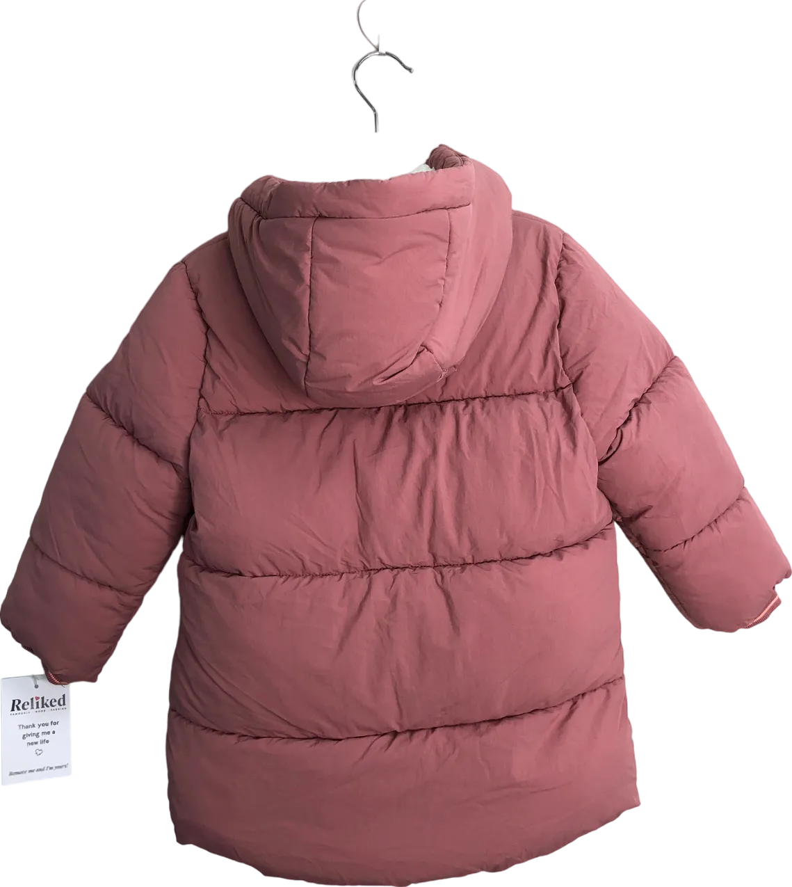 Next Pink Hooded Puffer Coat 2 Years